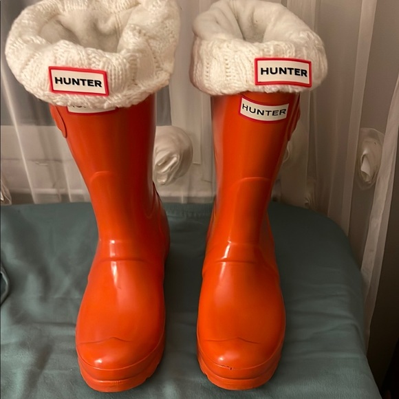 Hunter Women's Orange Winter & Rain Boots - Picture 5 of 5